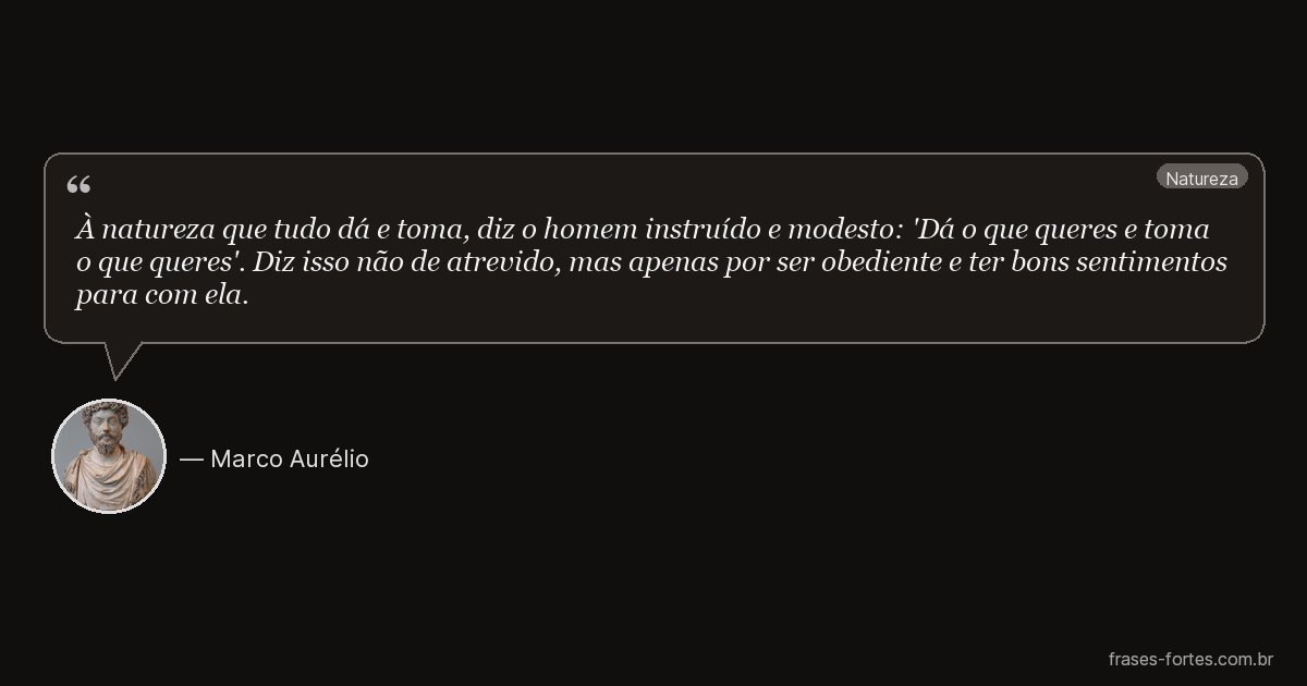 Frase de Marco Aurélio