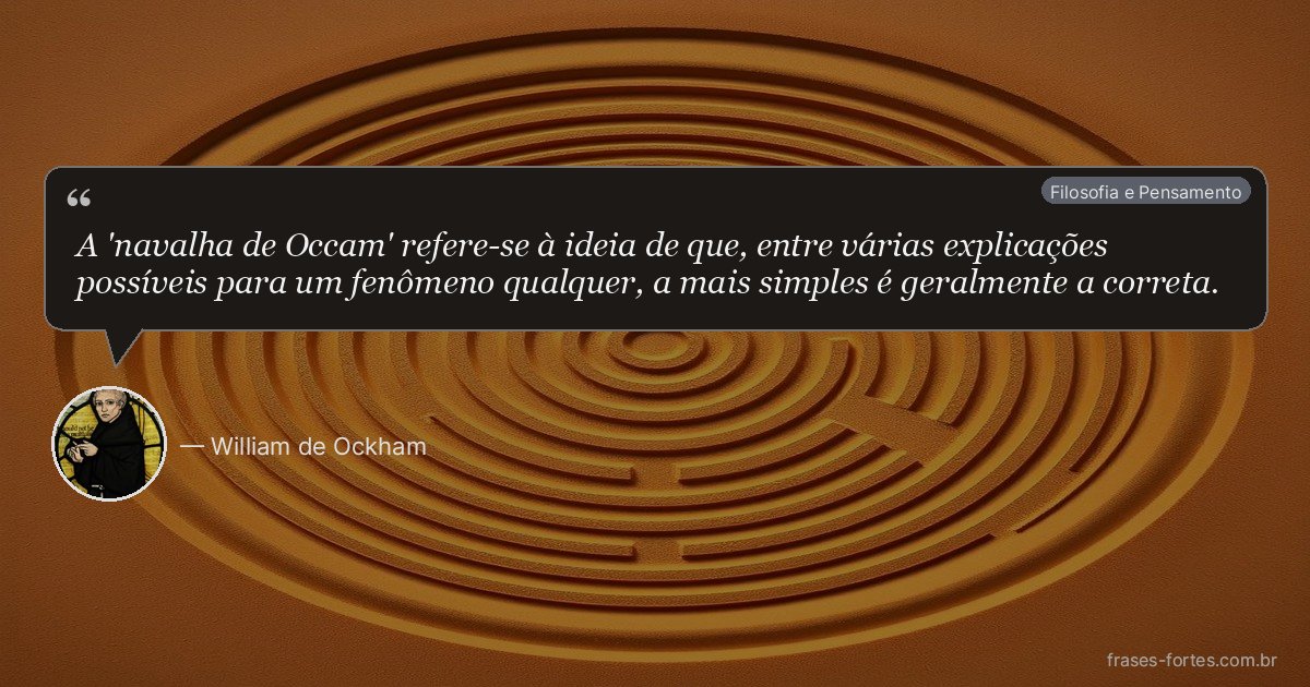 Frase de William de Ockham