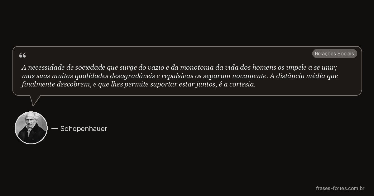 Frase de Schopenhauer
