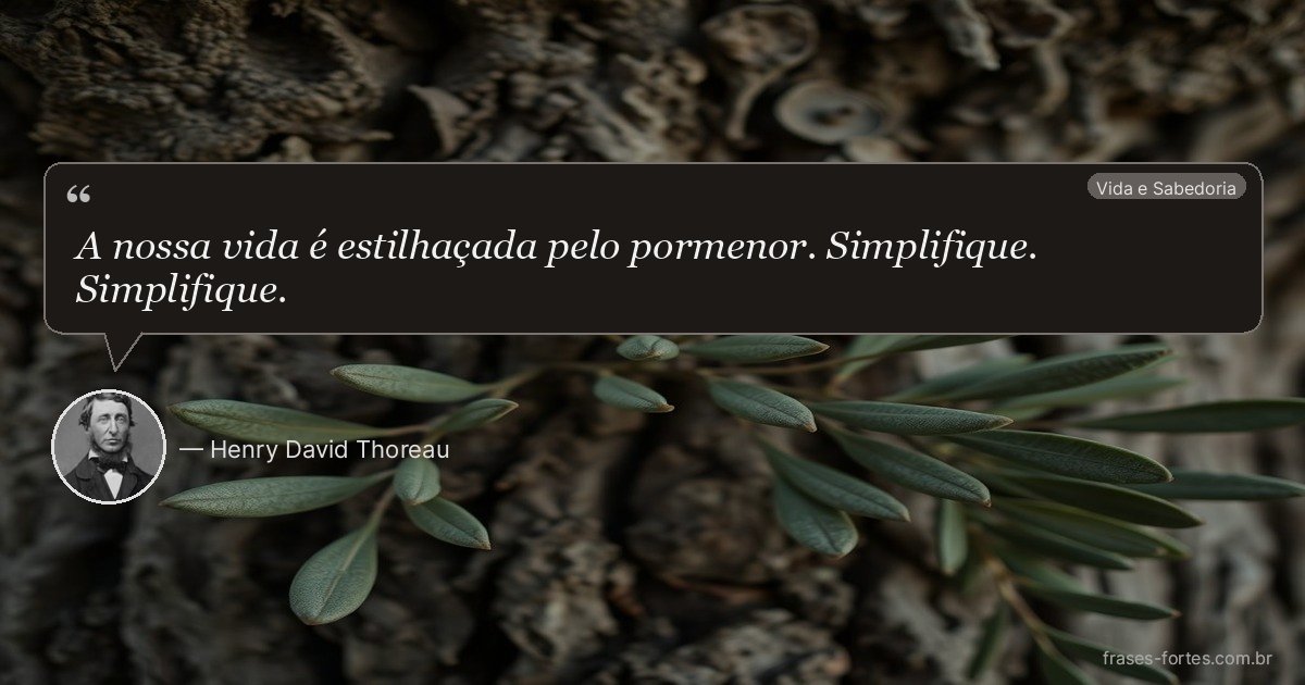 Frase de Henry David Thoreau