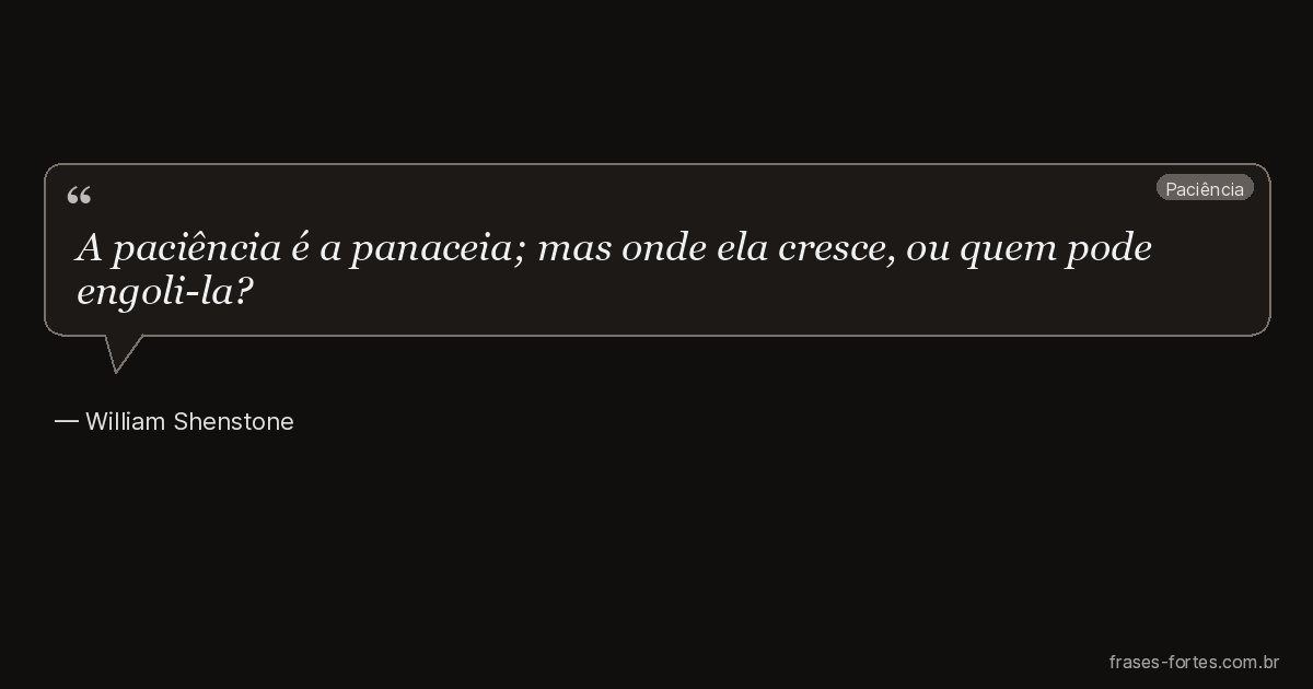 Frase de William Shenstone
