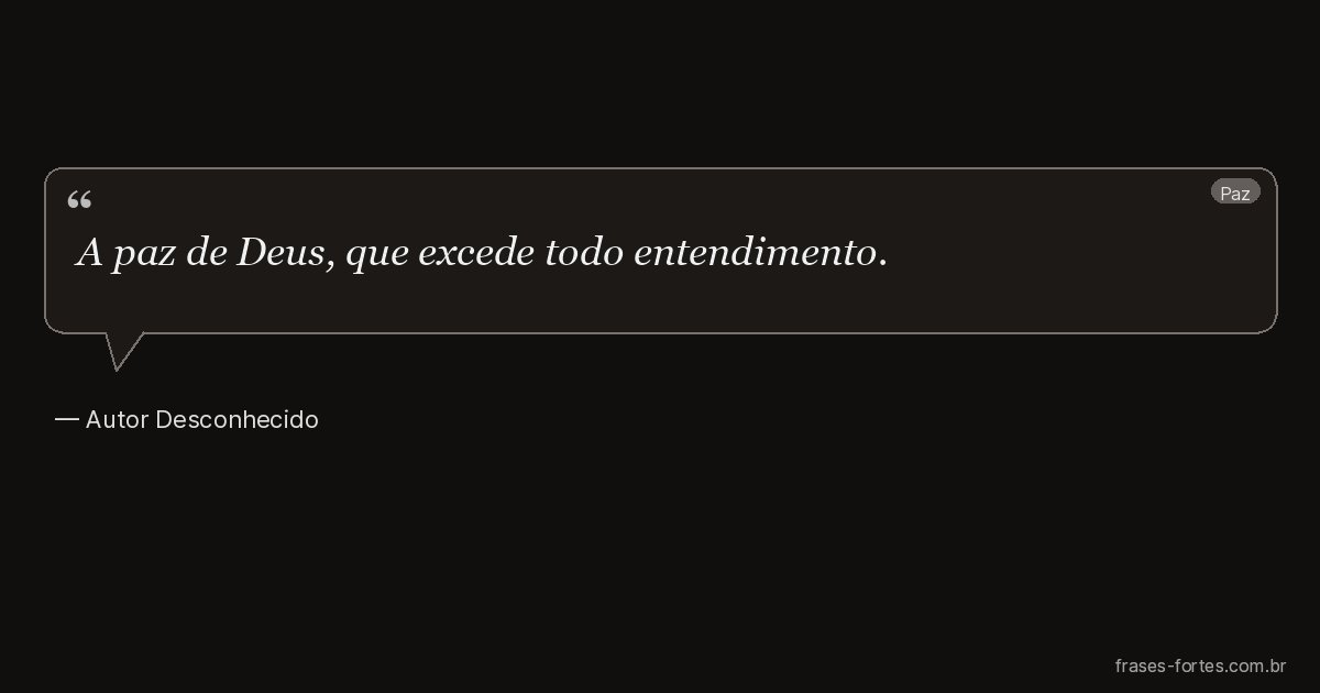 Frase de Autor Desconhecido