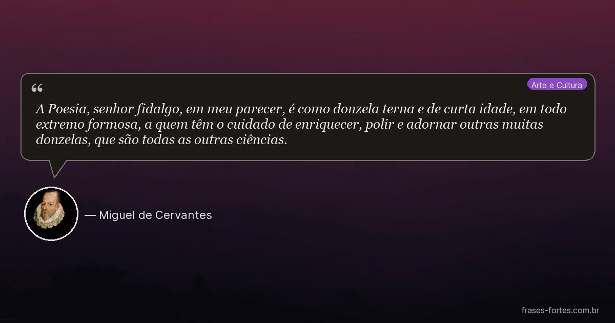 Frase de Miguel de Cervantes