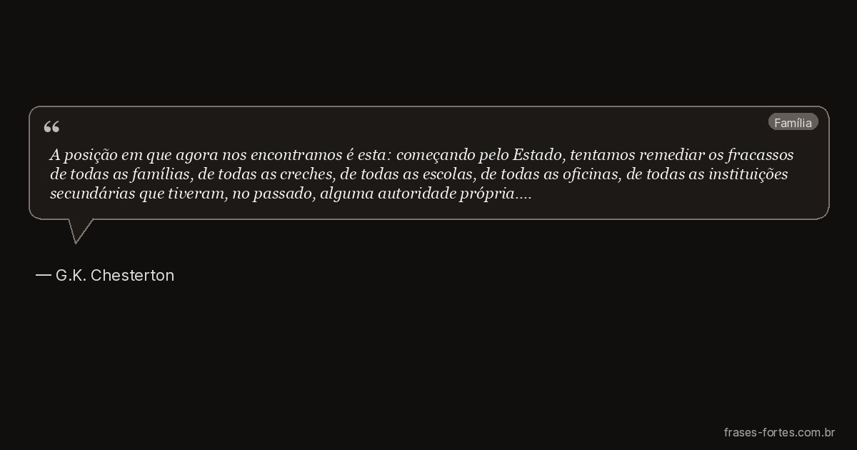Frase de G.K. Chesterton