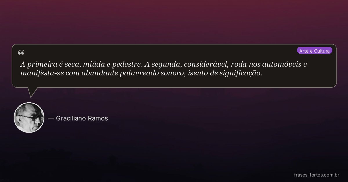 Frase de Graciliano Ramos