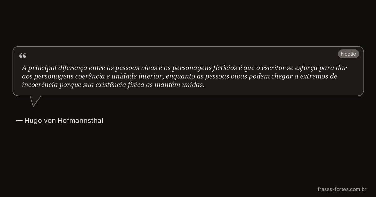 Frase de Hugo von Hofmannsthal