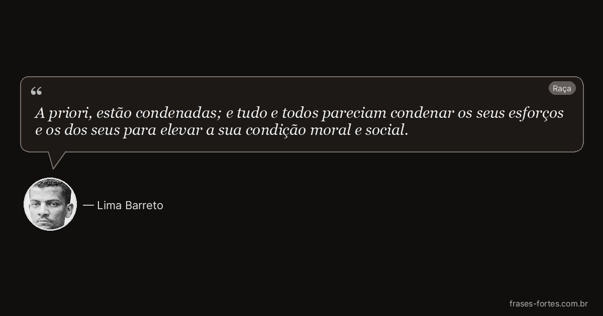 Frase de Lima Barreto