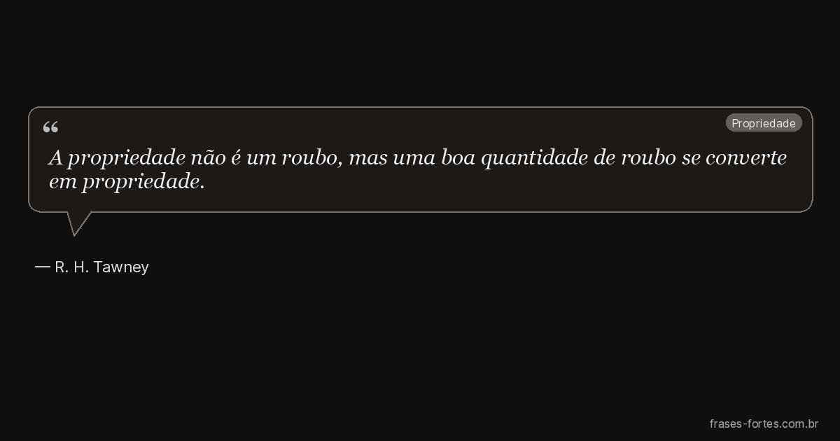 Frase de R. H. Tawney