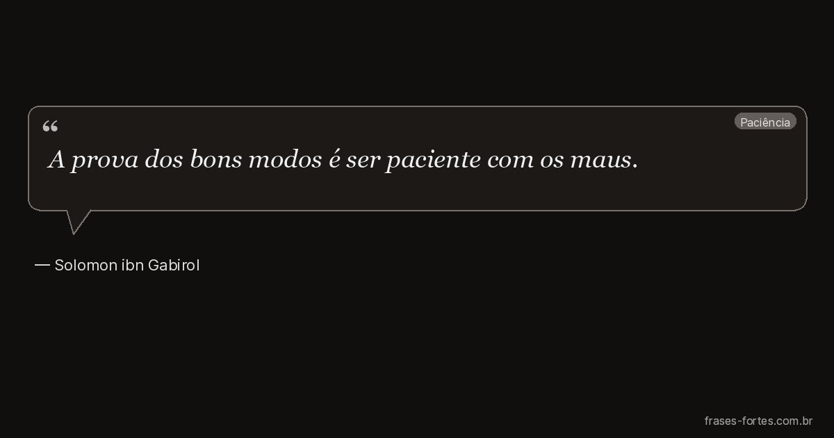 Frase de Solomon ibn Gabirol