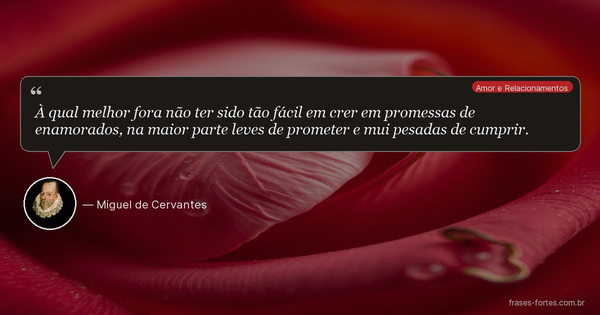 Frase de Miguel de Cervantes