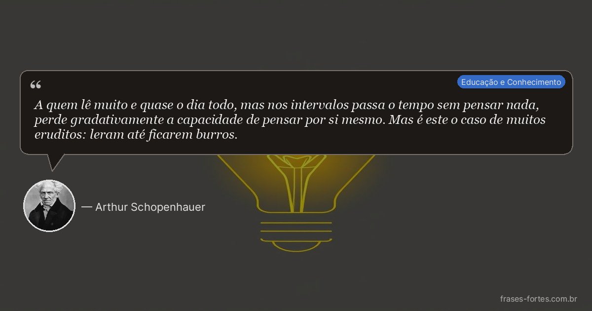 Frase de Arthur Schopenhauer