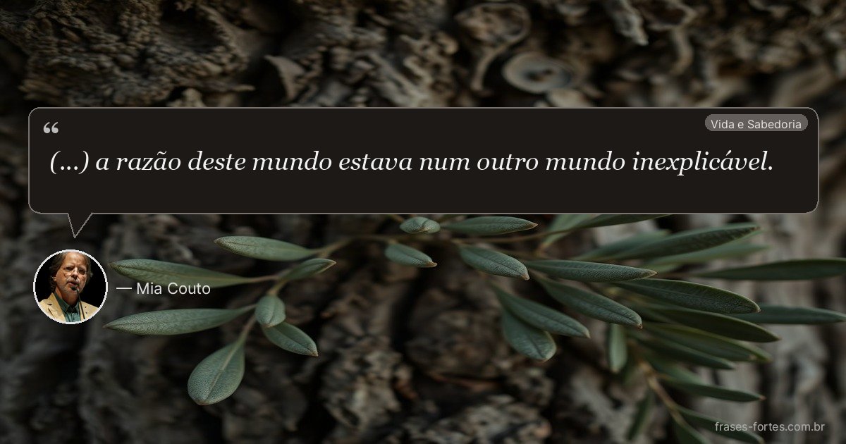 Frase de Mia Couto