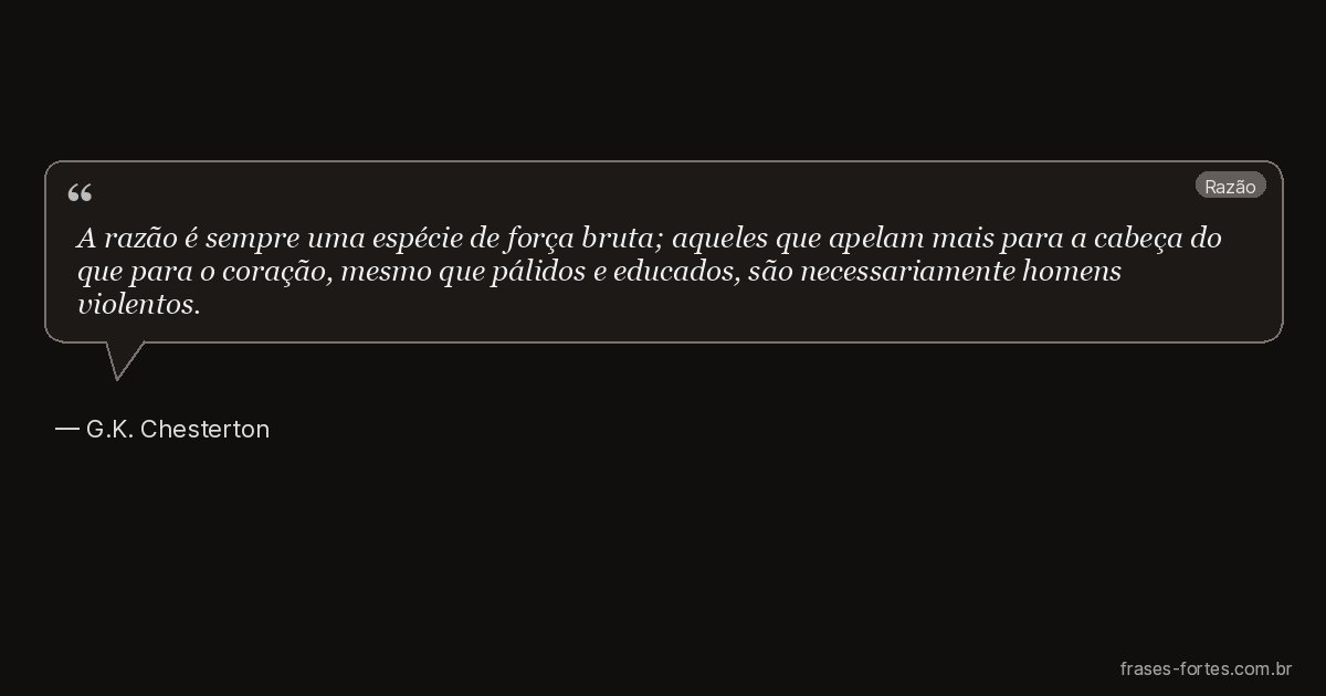 Frase de G.K. Chesterton