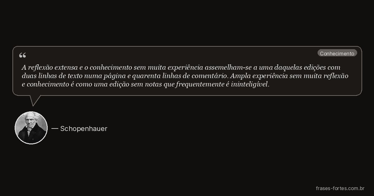 Frase de Schopenhauer