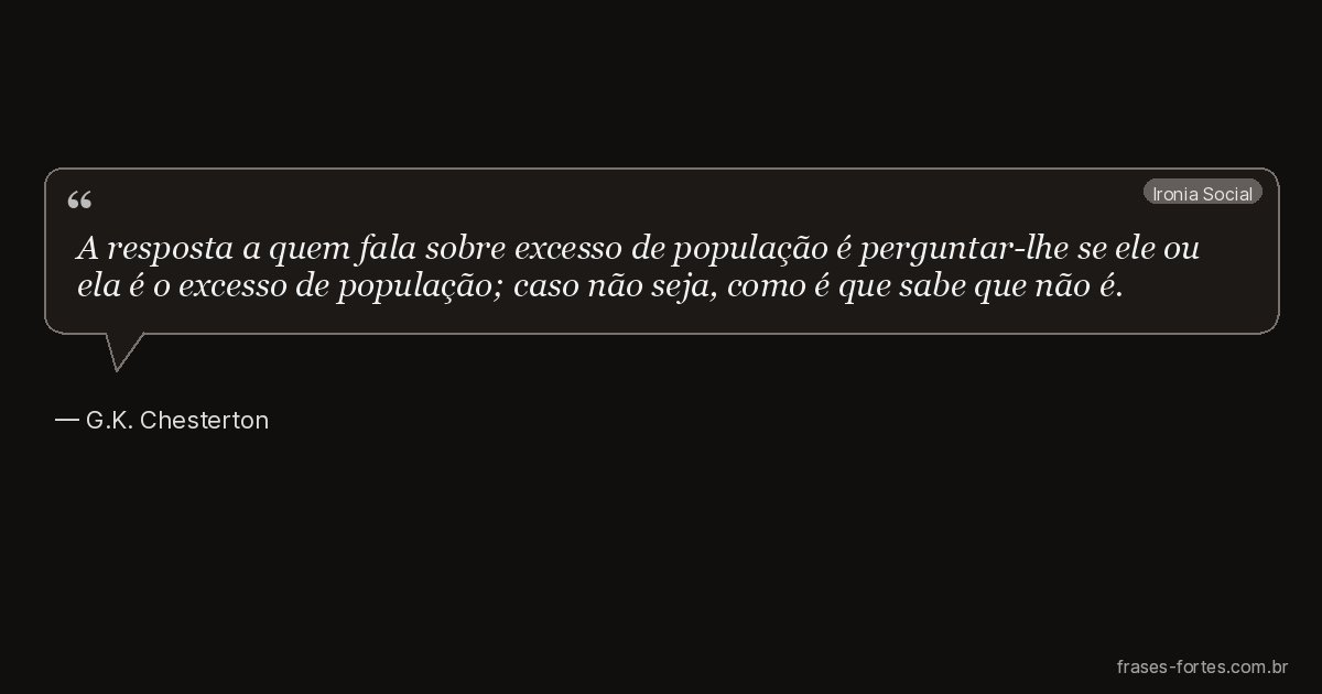 Frase de G.K. Chesterton