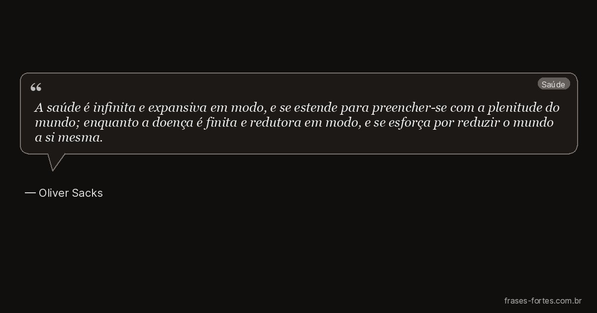 Frase de Oliver Sacks