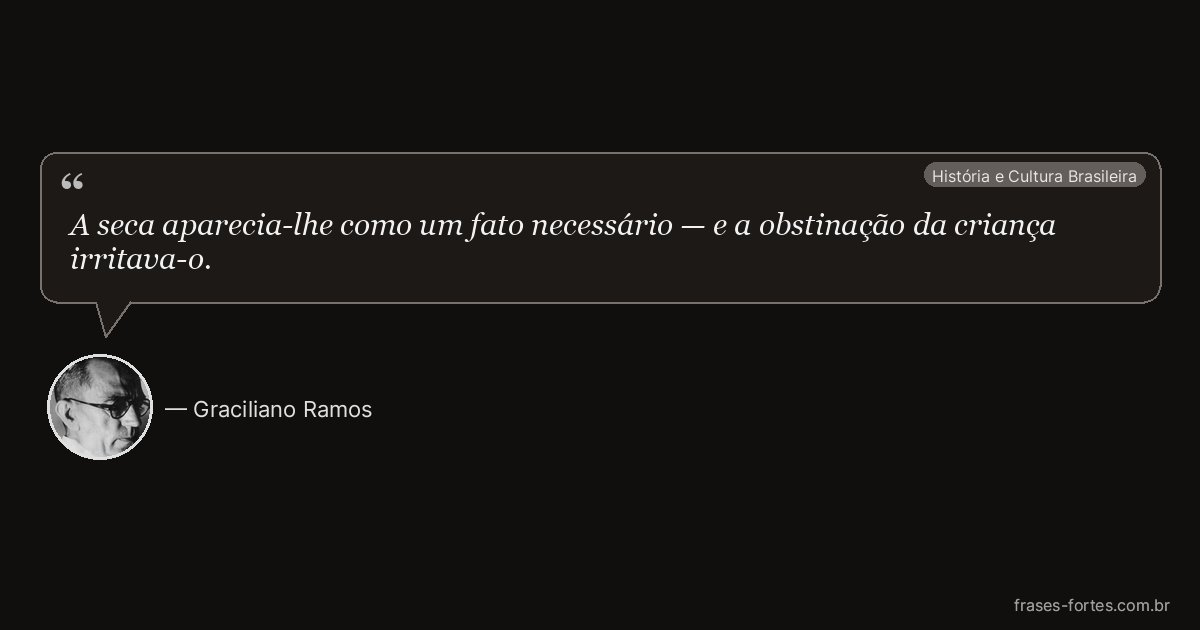 Frase de Graciliano Ramos