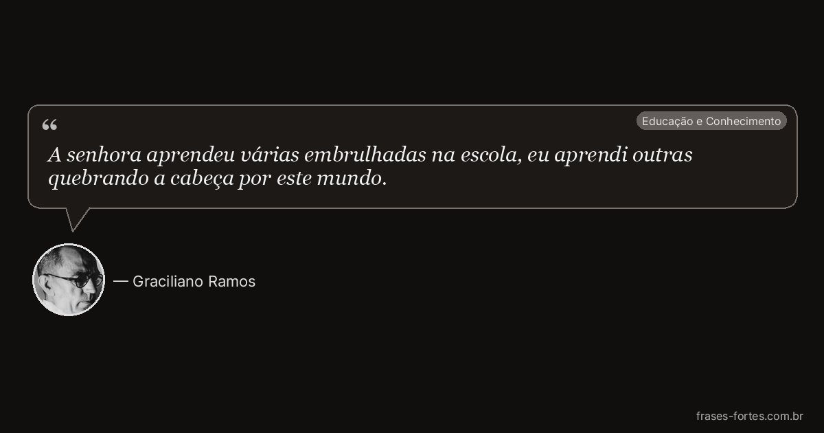 Frase de Graciliano Ramos