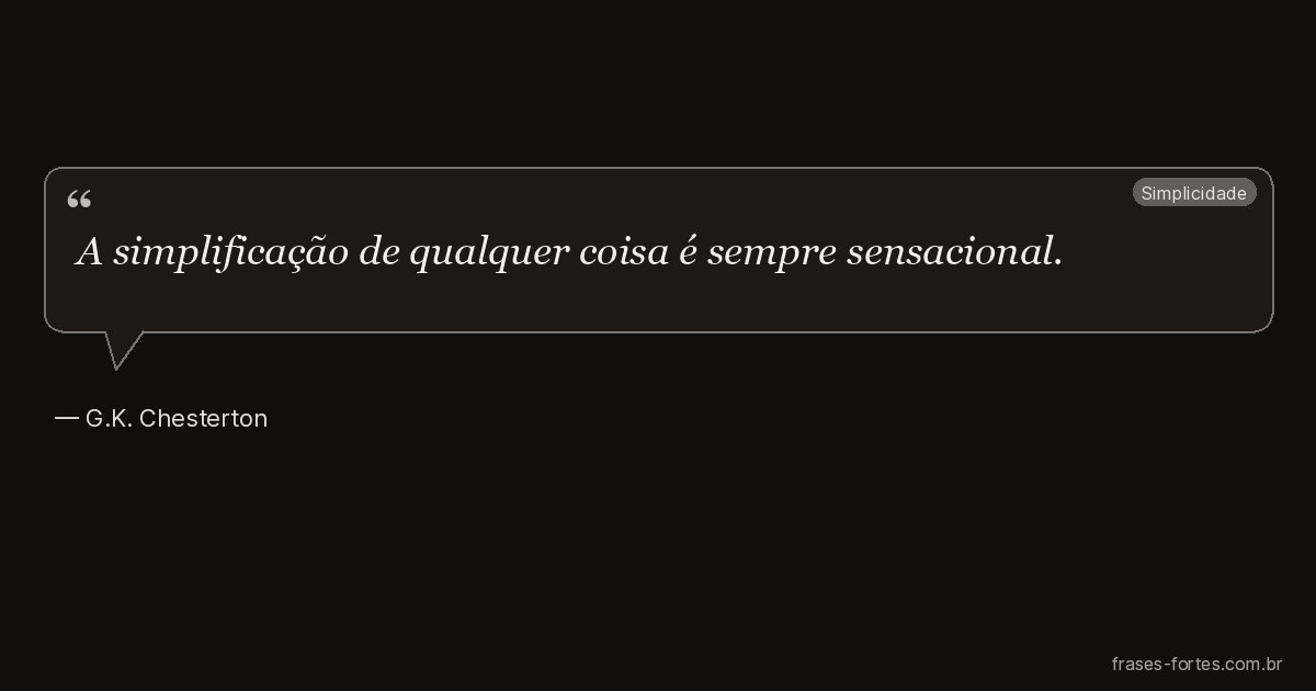 Frase de G.K. Chesterton