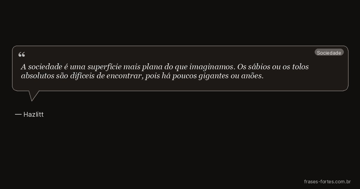 Frase de Hazlitt