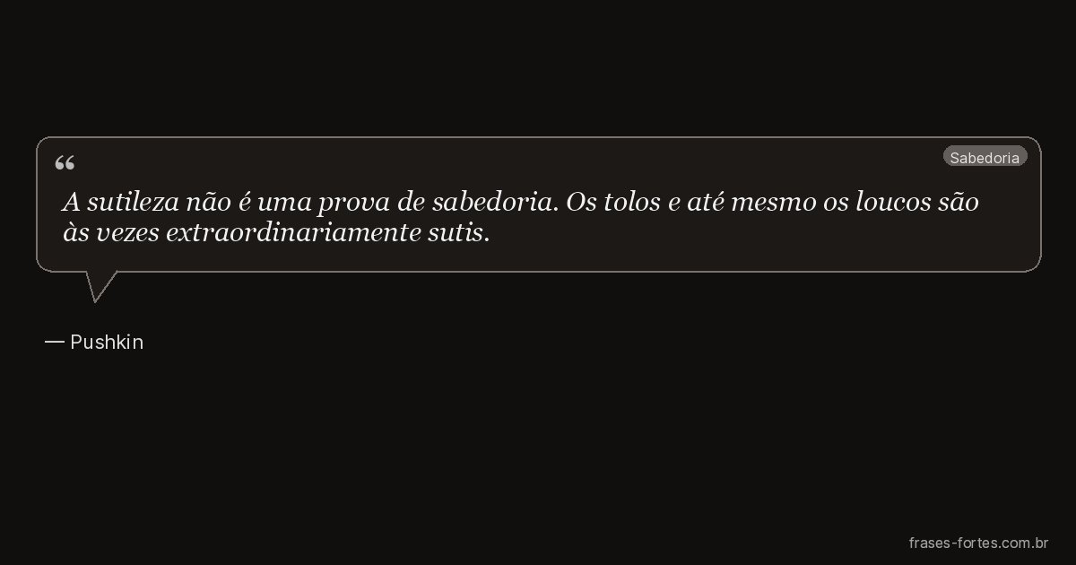 Frase de Pushkin