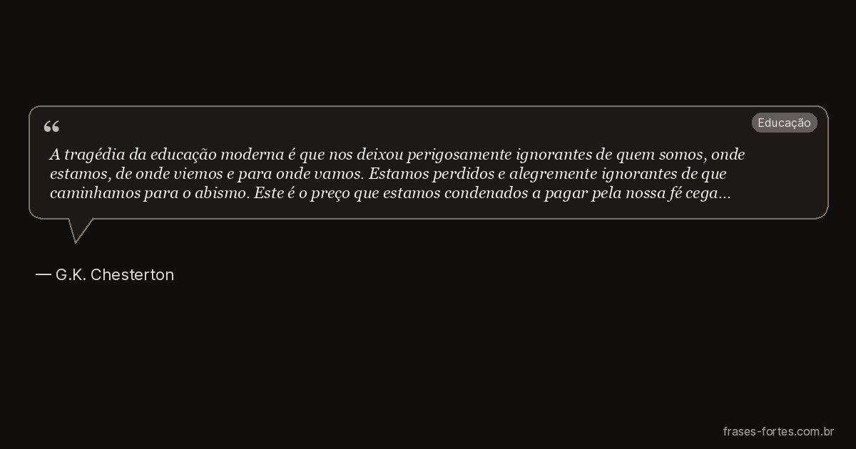 Frase de G.K. Chesterton
