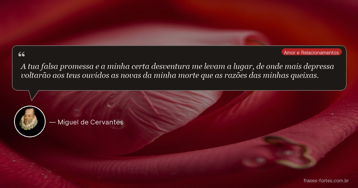 Frase de Miguel de Cervantes