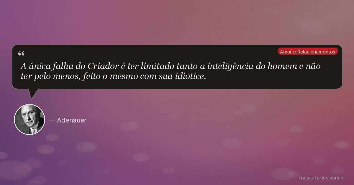 Frase de Adenauer