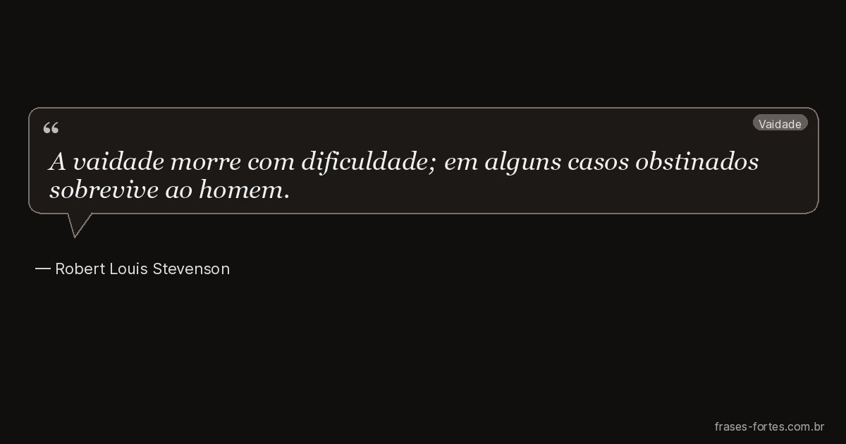 Frase de Robert Louis Stevenson