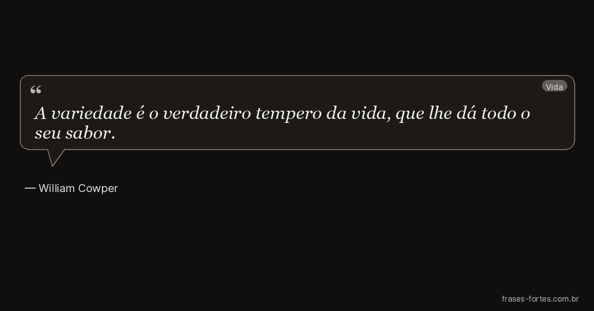 Frase de William Cowper