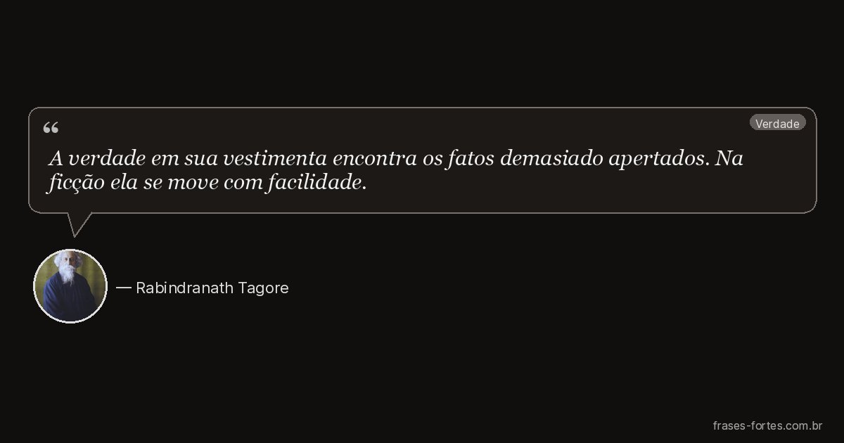 Frase de Rabindranath Tagore