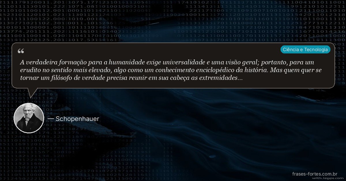 Frase de Schopenhauer