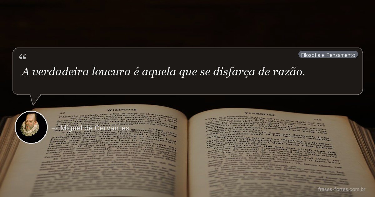 Frase de Miguel de Cervantes