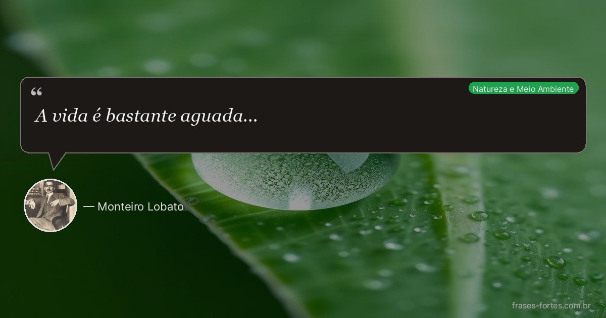 Frase de Monteiro Lobato