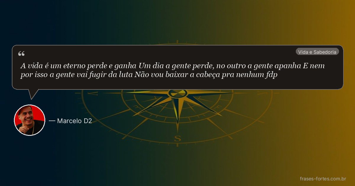 Frase de Marcelo D2