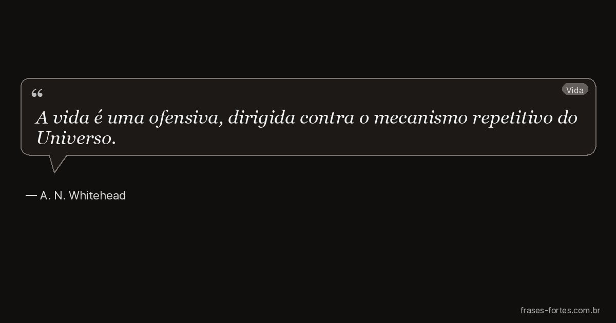 Frase de A. N. Whitehead