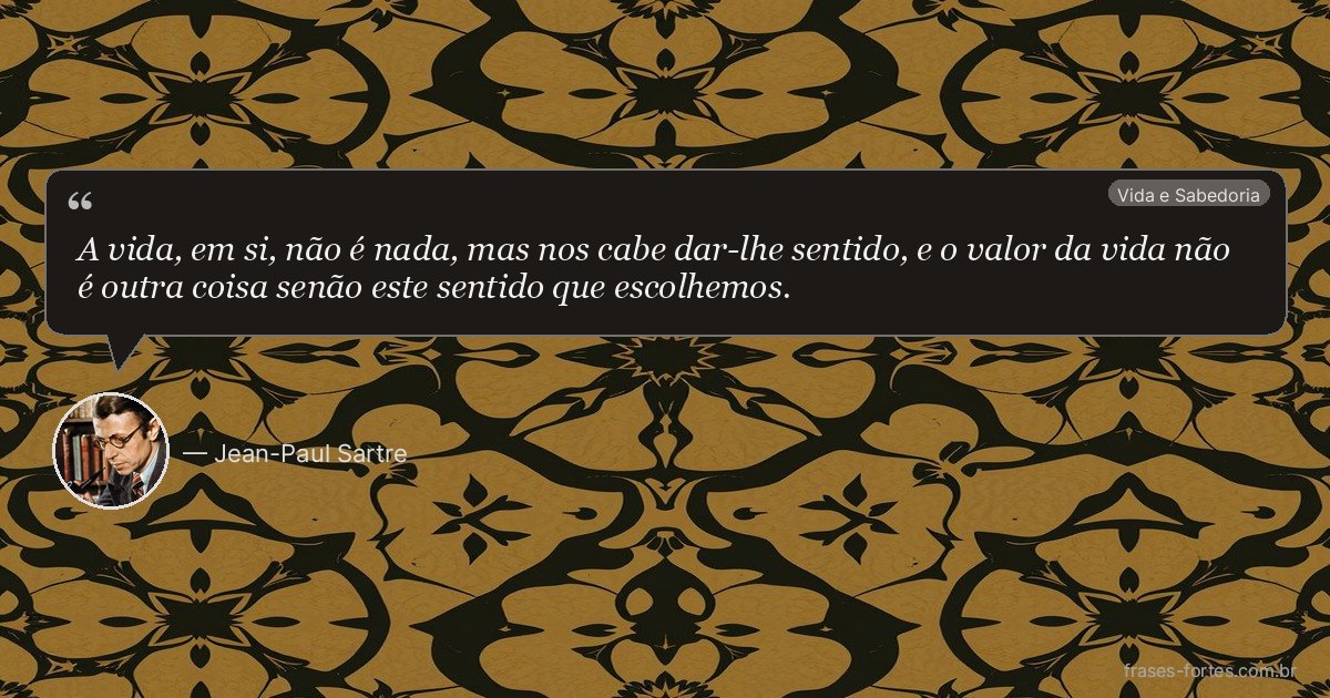 Frase de Jean-Paul Sartre