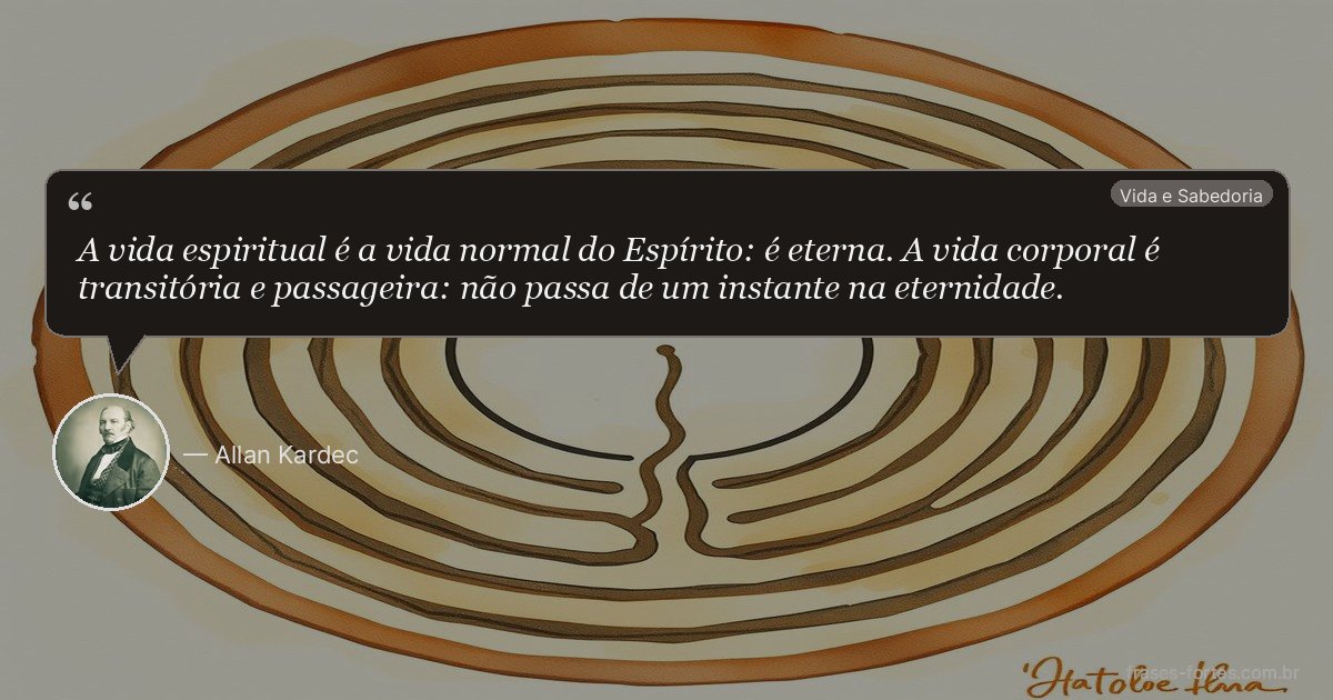 Frase de Allan Kardec