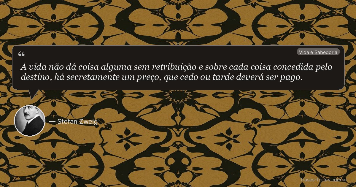 Frase de Stefan Zweig