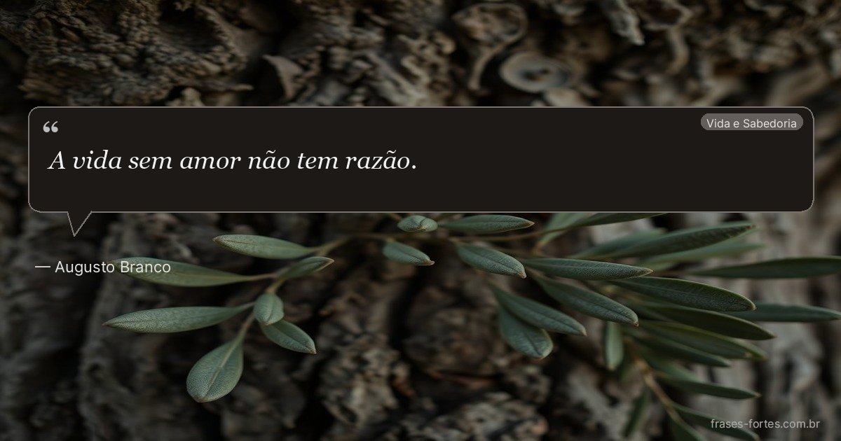 Frase de Augusto Branco