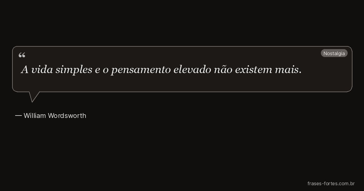 Frase de William Wordsworth