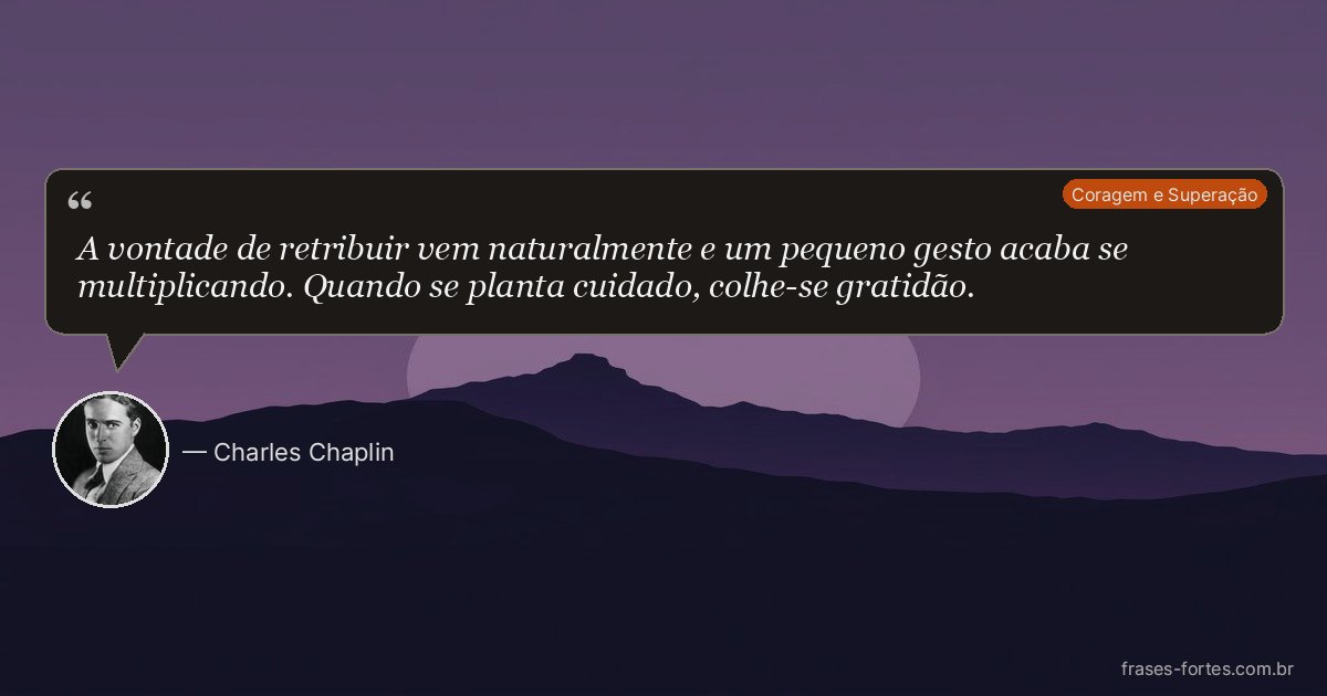 Frase de Charles Chaplin