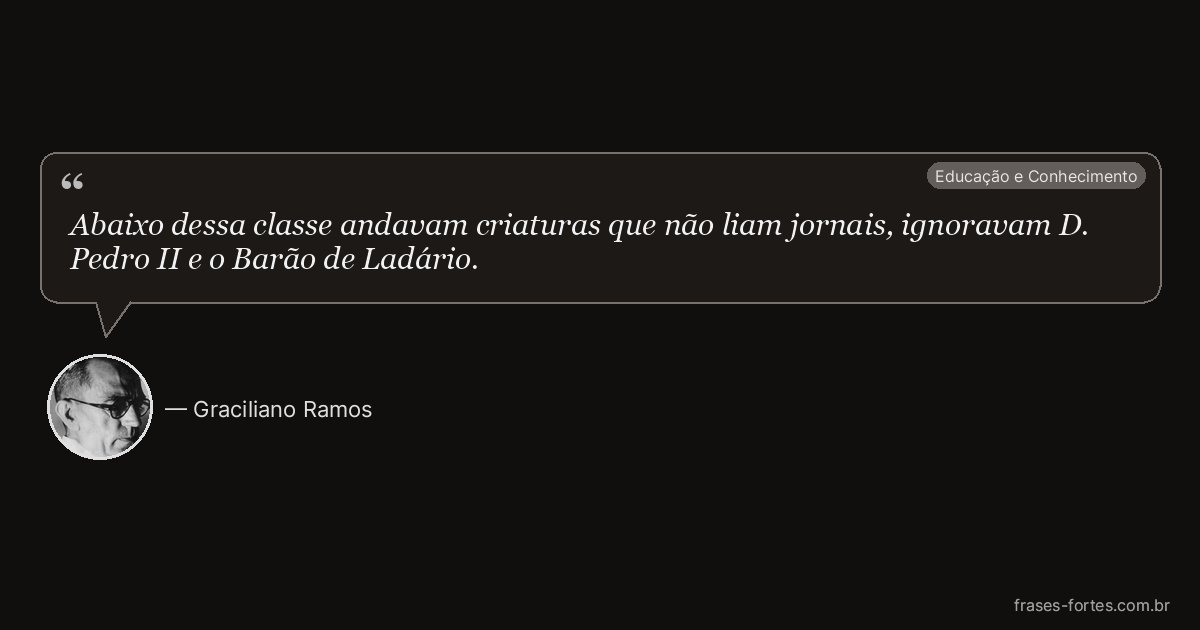 Frase de Graciliano Ramos