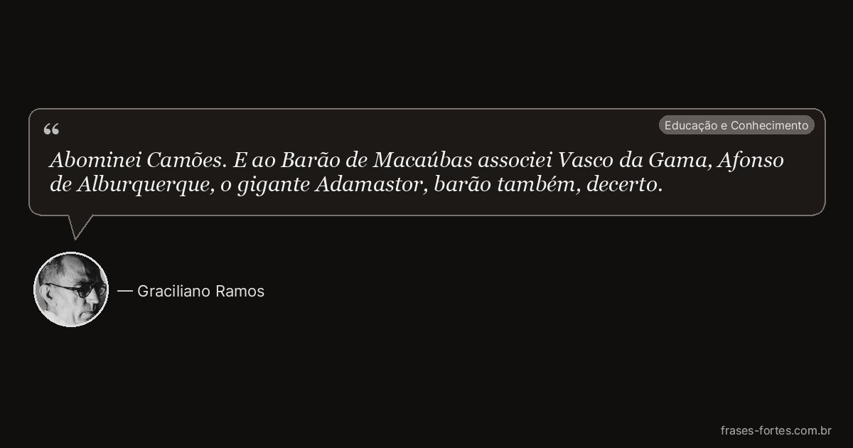 Frase de Graciliano Ramos