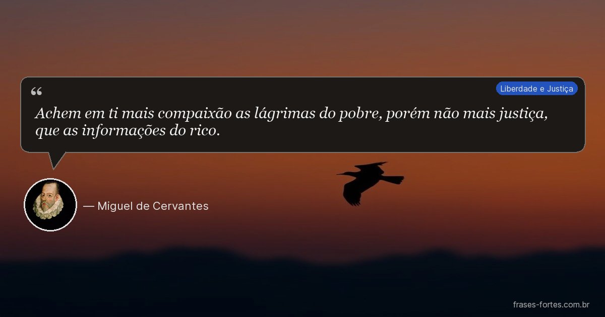 Frase de Miguel de Cervantes
