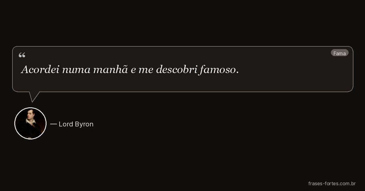 Frase de Lord Byron