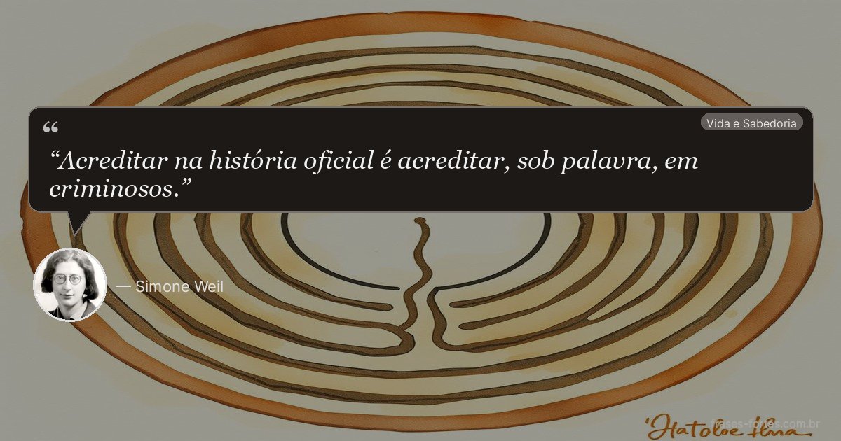Frase de Simone Weil