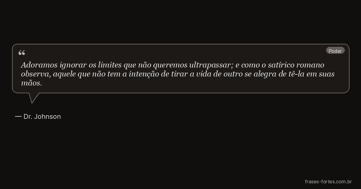 Frase de Dr. Johnson