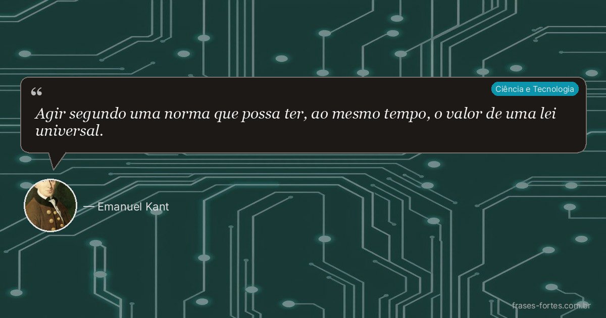Frase de Emanuel Kant