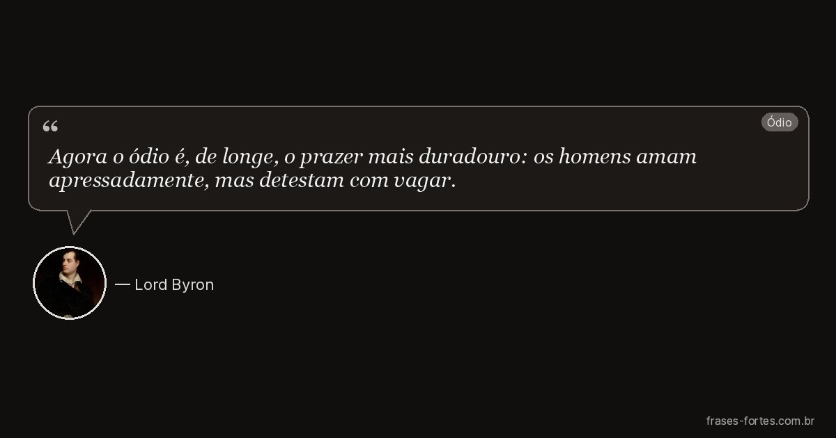 Frase de Lord Byron
